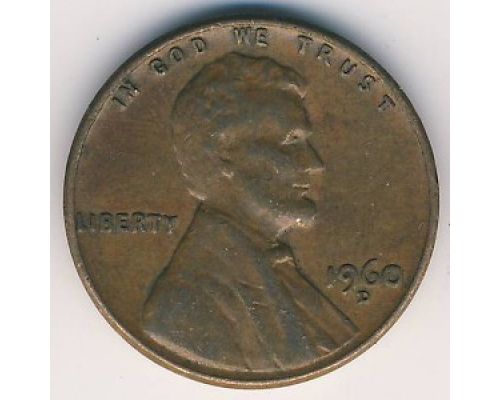 1 цент 1960 год D США