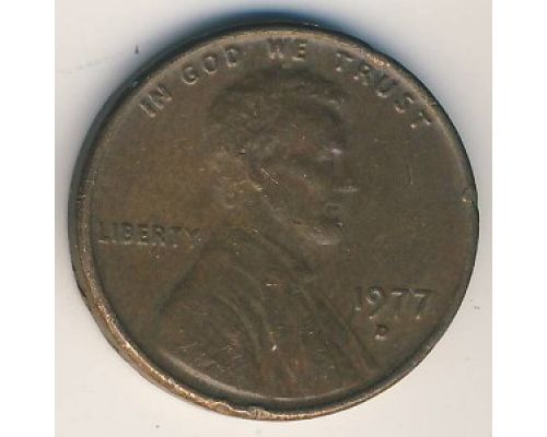 1 цент 1977 год D США