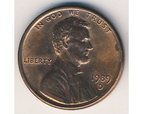 1 цент 1989 год США