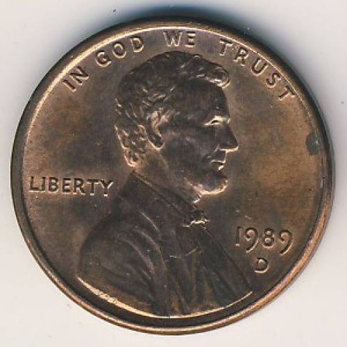 1 цент 1989 год США