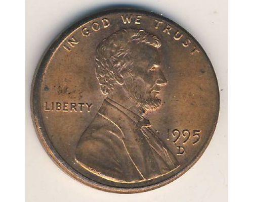 1 цент 1995 год D США
