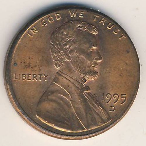 1 цент 1995 год D США