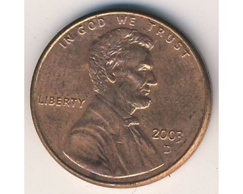 1 цент 2003 год D США