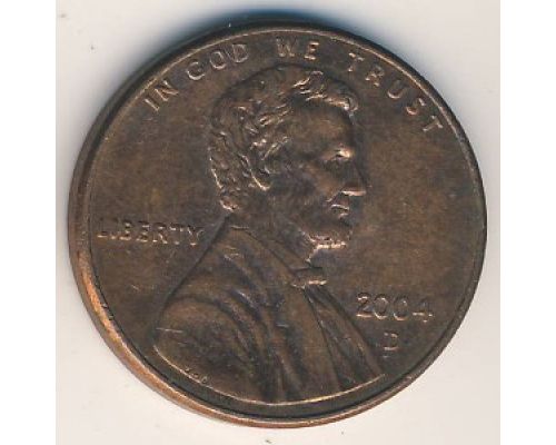 1 цент 2004 год D США