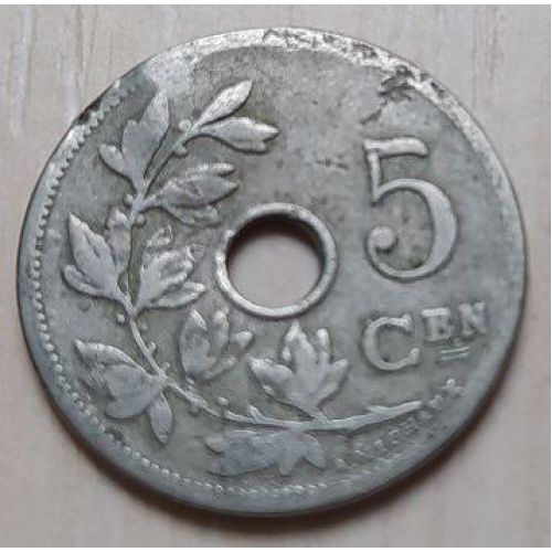 5 сентим 1904 год Бельгия BELGIE состояние VG
