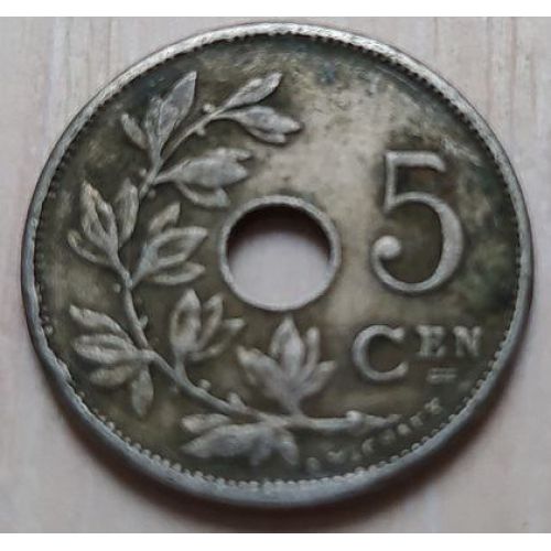 5 сентим 1920 год Бельгия BELGIE (2)