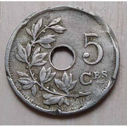 5 сентим 1920 год Бельгия BELGIQUE состояние VG