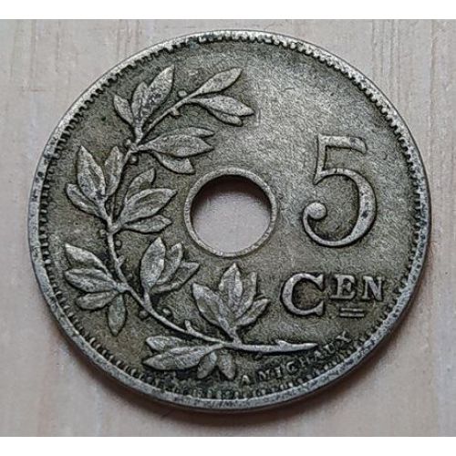 5 сентим 1920 год Бельгия BELGIE (3)