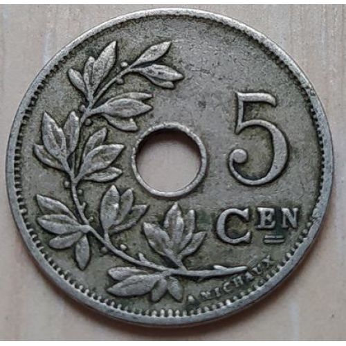5 сентим 1920 год Бельгия BELGIE