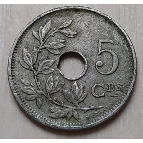 5 сентим 1922 год Бельгия BELGIQUE