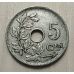 5 сентим 1927 год Бельгия BELGIE