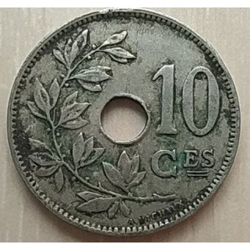 10 сентим 1926 год Бельгия BELGIQUE состояние VG