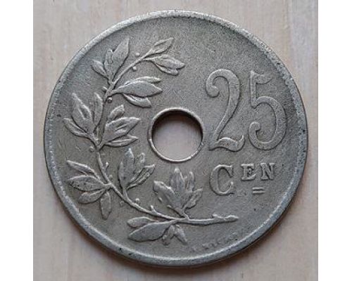 25 сентим 1910 год Бельгия BELGIE