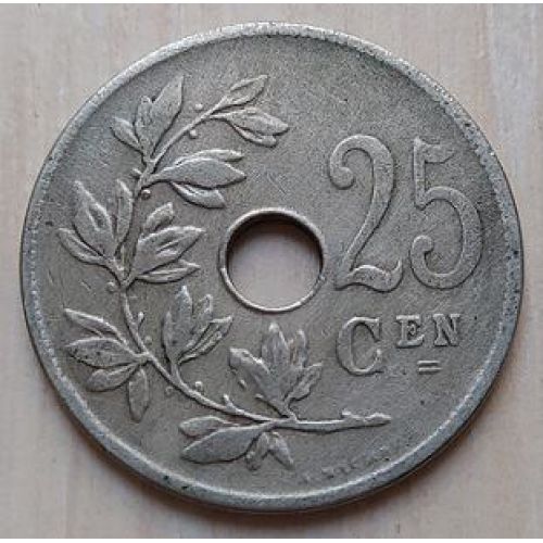 25 сентим 1910 год Бельгия BELGIE