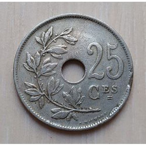 25 сентим 1921 год Бельгия BELGIQUE (2)