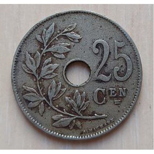 25 сентим 1921 год Бельгия BELGIE