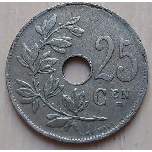 25 сентим 1921 год Бельгия BELGIE (2)