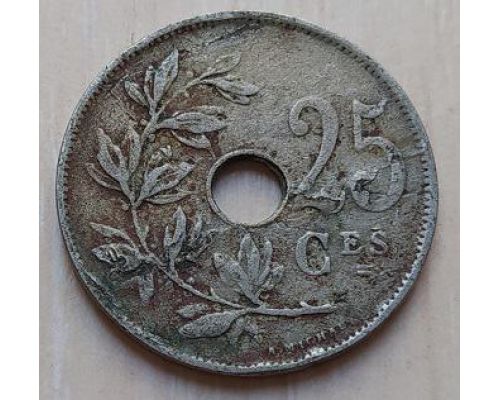 25 сентим 1922 год Бельгия BELGIQUE состояние VG