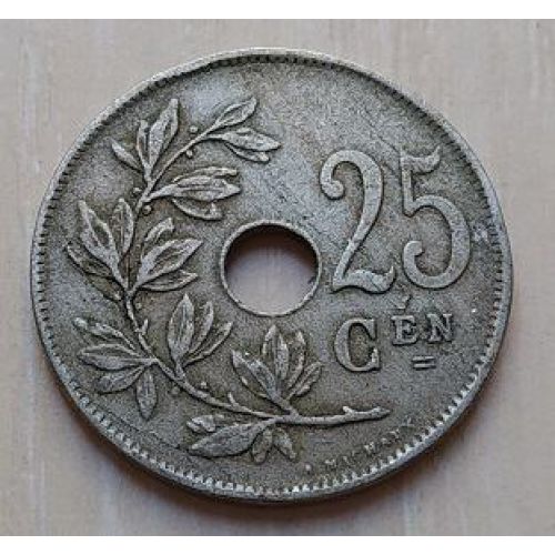 25 сентим 1922 год Бельгия BELGIE