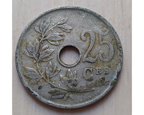 25 сентим 1923 год Бельгия BELGIQUE состояние VG