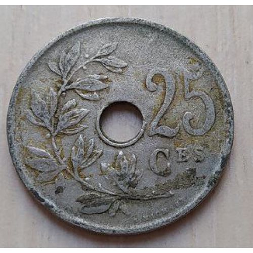 25 сентим 1923 год Бельгия BELGIQUE состояние VG
