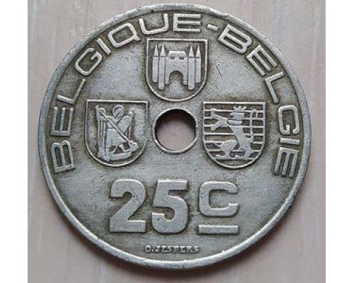 25 сентим 1939 год Бельгия BELGIE-BELGIQUE