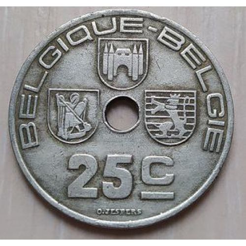25 сентим 1939 год Бельгия BELGIE-BELGIQUE