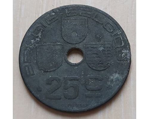 25 сентим 1942 год Бельгия BELGIE-BELGIQUE