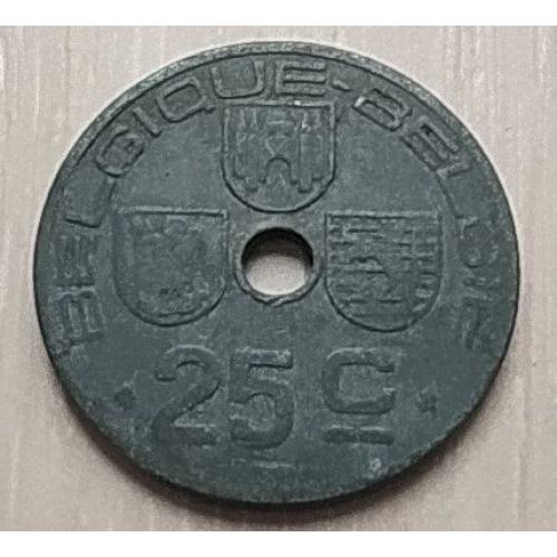 25 сентим 1943 год Бельгия BELGIQUE-BELGIE