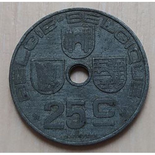 25 сентим 1944 год Бельгия BELGIE-BELGIQUE