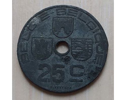 25 сентим 1944 год Бельгия BELGIE-BELGIQUE (2)