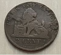 2 сентима 1870 год Бельгия DES BELGES (2)