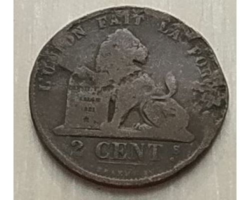 2 сентима 1870 год Бельгия DES BELGES (2)