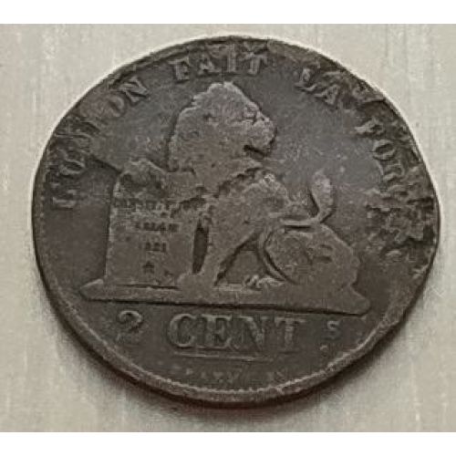2 сентима 1870 год Бельгия DES BELGES (2)