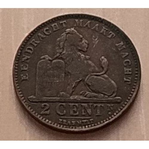 2 сентима 1905 год Бельгия DES BELGES (2)