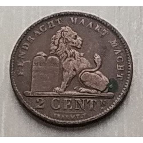 2 сентима 1905 год Бельгия DER BELGEN