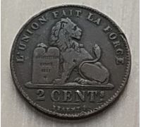 2 сентима 1909 год Бельгия DES BELGES