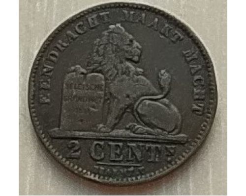 2 сентима 1909 год Бельгия DER BELGEN