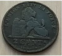 2 сентима 1912 год Бельгия DES BELGES