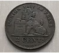 2 сентима 1911 год Бельгия DES BELGES