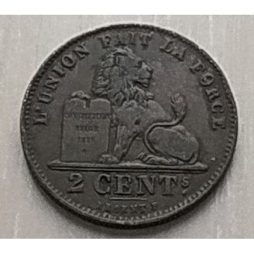2 сентима 1911 год Бельгия DES BELGES