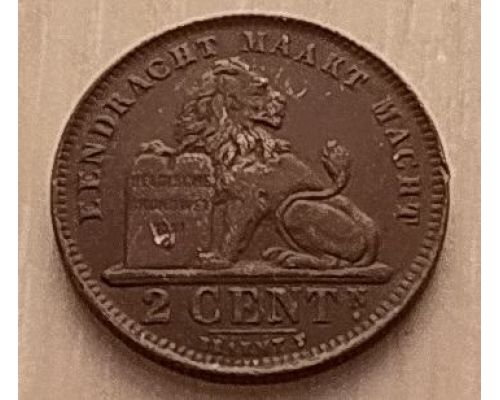 2 сентима 1919 год Бельгия DES BELGES