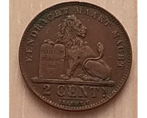 2 сентима 1919 год Бельгия DER BELGEN