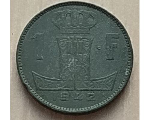 1 франк 1942 год Бельгия BELGIQUE BELGIE
