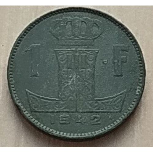 1 франк 1942 год Бельгия BELGIQUE BELGIE