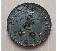 5 пфенингов 1917 год Германия