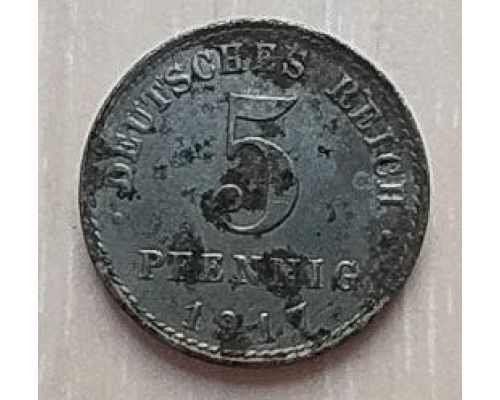 5 пфенингов 1917 год Германия