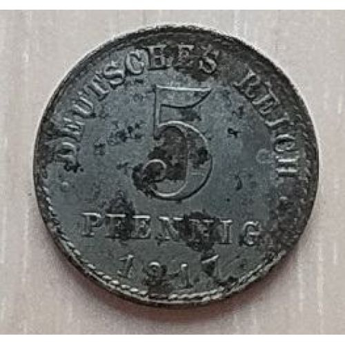 5 пфенингов 1917 год Германия