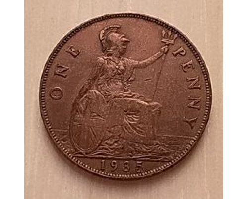 1 пенни 1935 год Великобритания