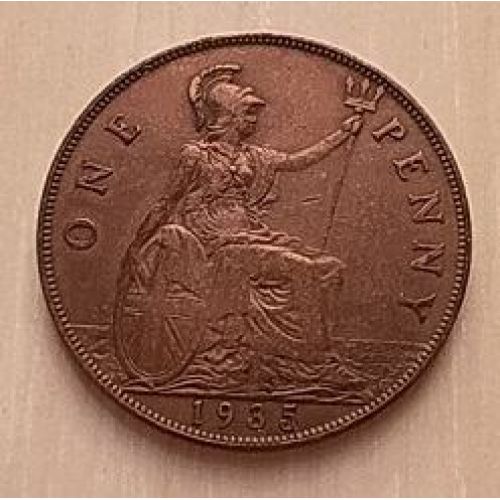 1 пенни 1935 год Великобритания